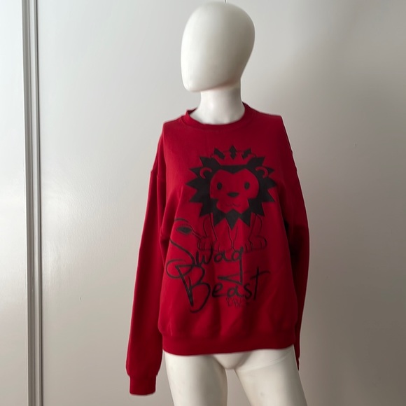 Vintage Swag Beast Red Swestshirt Sz Medium - Picture 2 of 8